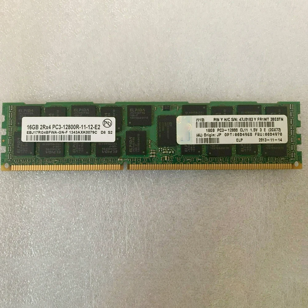 1PCS Server Memory For IBM RAM X3300 X3500 X3550 M4 00D4968 00D4970 47J0183 16GB DDR3 1600