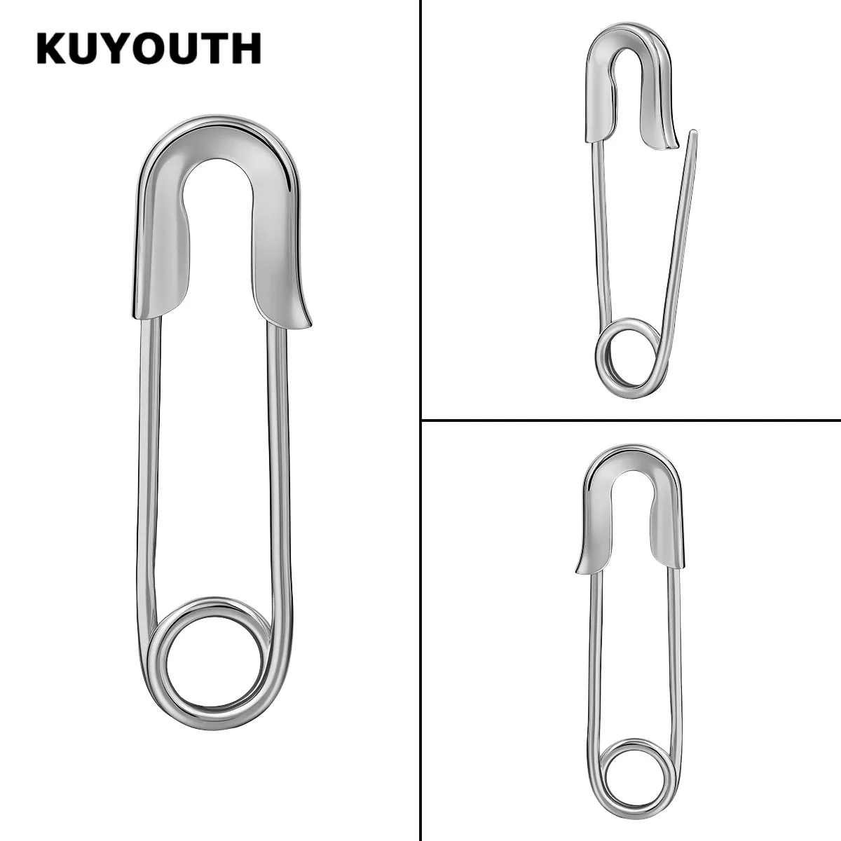 KUYOUTH 2Pcs Copper Pin Design Ear Tunnel Stretcher Expander Plug Hanger Weight Piercing Jewelry