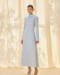 Simple Evening Dress For Sexy Women 2024 فساتين السهرة Long A-Line Ankle-Length Custom Color Full Sleeve Cocktail Prom Gown