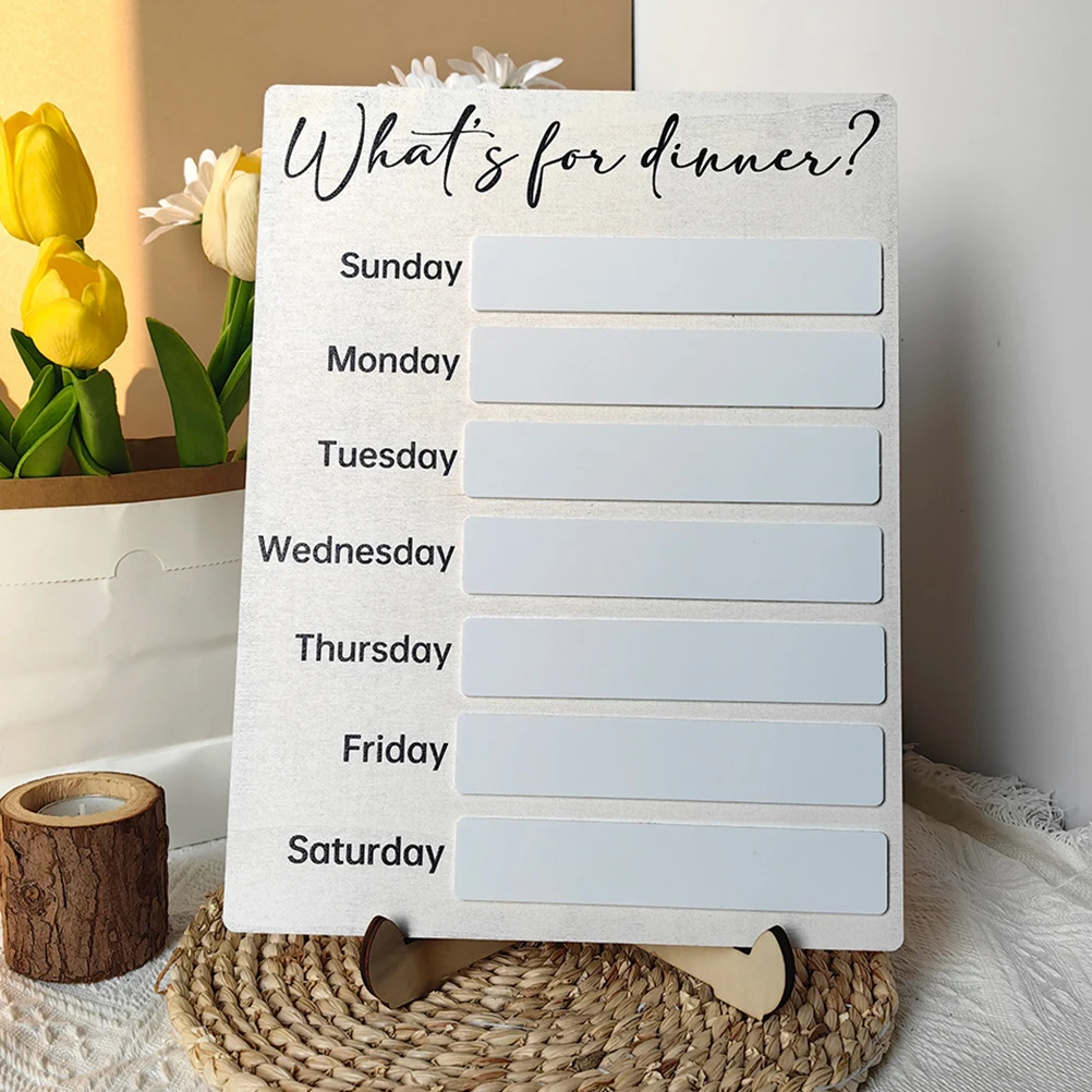 

1 set Magnetic Menu Board Dry Erase Fridge Kitchen Large Weekly Meal Planner Note Ornament Desk Calendar Home Supplies