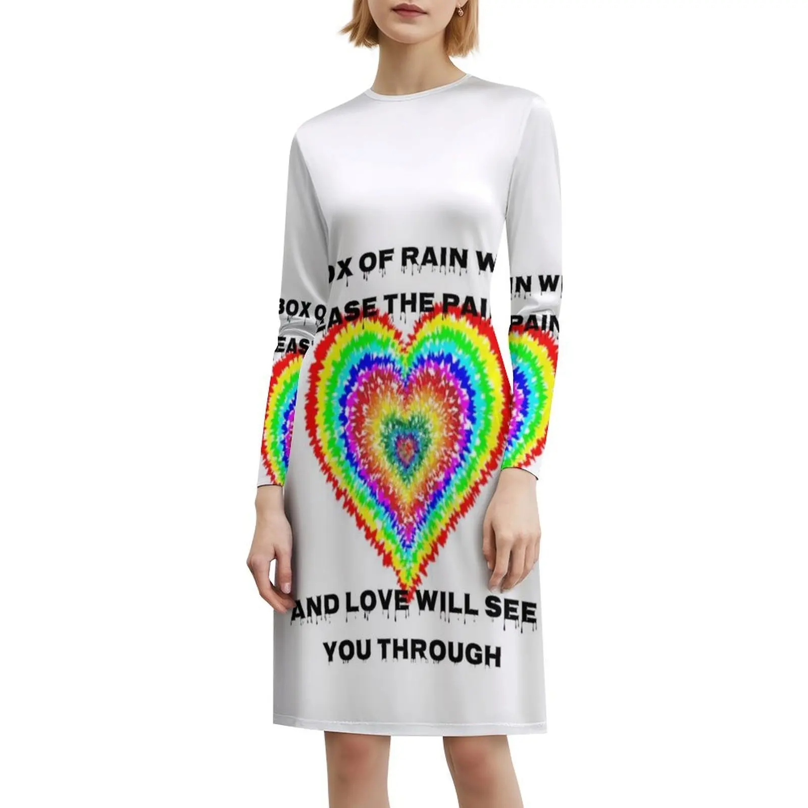 صندوق المطر فستان بوهيمي عتيق بأكمام منتفخة أو خيارات بدون أكمام للنساء فستان يساعد على الطريق جيري جارسيا هيبي #6