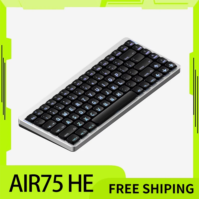 NuPhy Air75 HE Gaming Keyboard Gateron Jade POM Mini Magnetic Switch 0.01mmRT SOCD DKS 8k Polling Rate 0.125ms Latency Keyboard