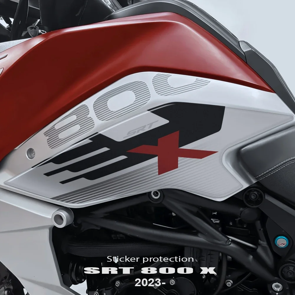 For QJ Motor SRT 800 X 2023 2024 Motorcycle Accessories Side Tank Stickers Tank Pad Handguard Sticker Fender Decal Kit