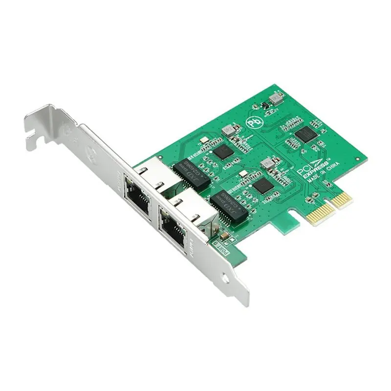 Exquisite-Realtek RTL8111 Chip, 1Gbps Pcie X1 To Dual Port Gigabit Network Card, 2 Ports Desktop Ethernet Server Adapter