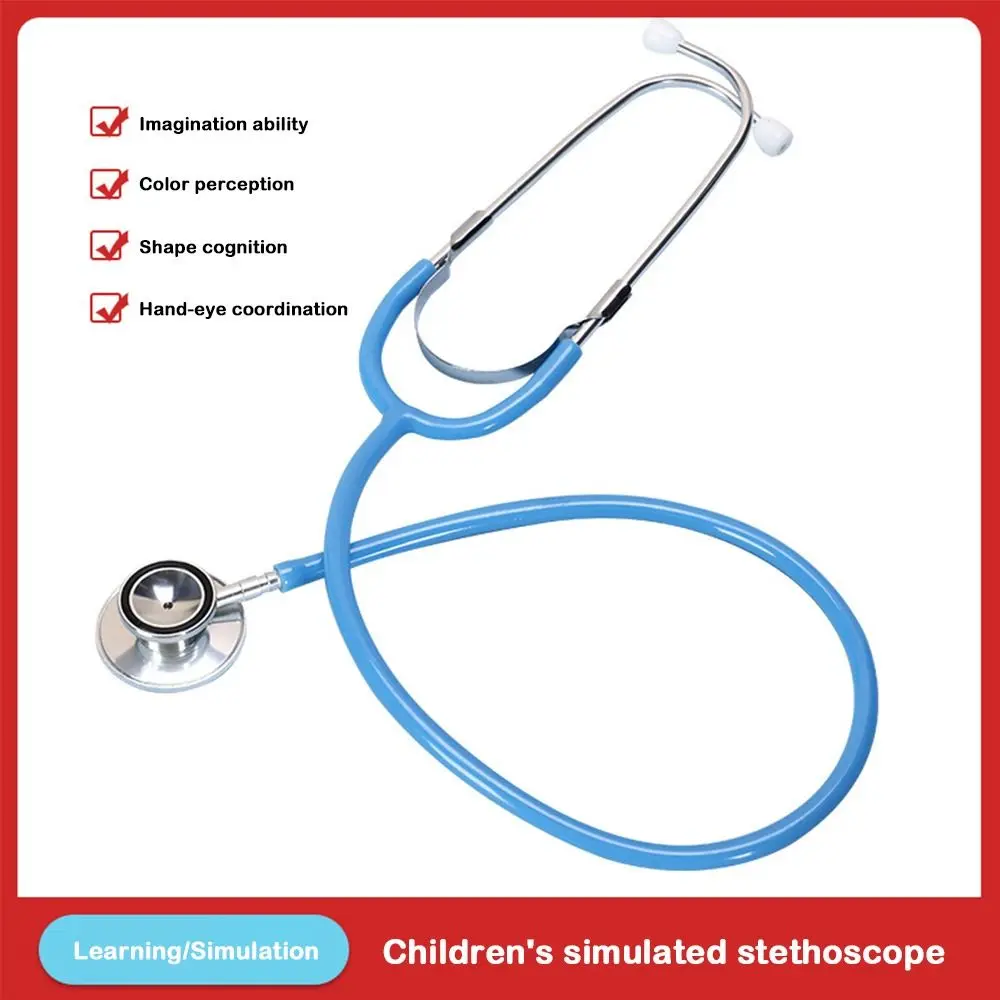 หลายสีหูฟังของเล่น DIY ครอบครัวเด็กเกมจําลองหมอของเล่น Pretend Doctor ของเล่นเลียนแบบการศึกษาของเล่น