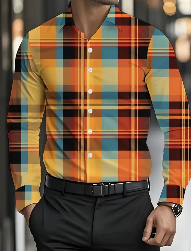 Men's Retro 3D Printed Long Sleeve Shirts Tops Vintage Hawaii Beach Shirt And Blouse Male Streetwea 2025