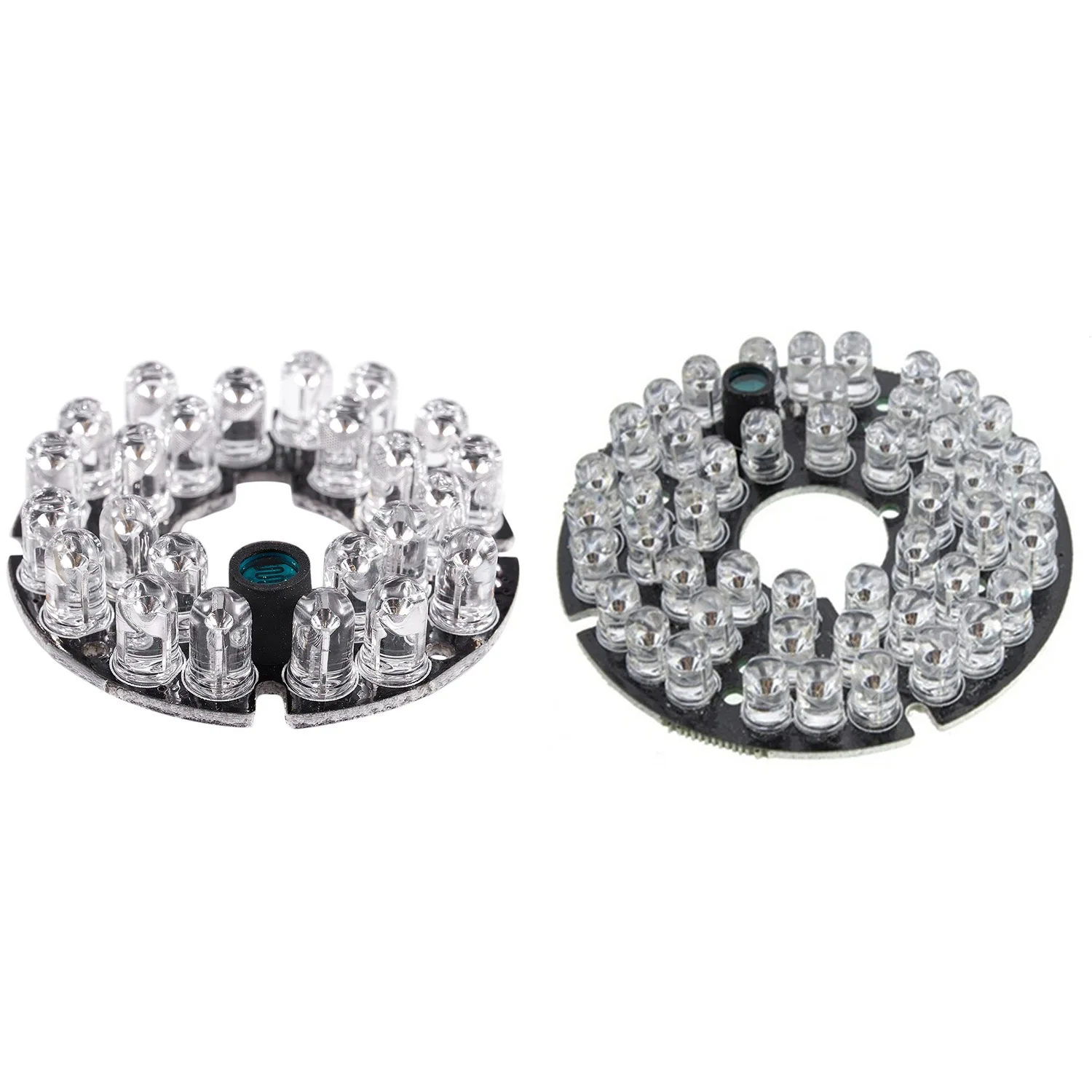 A37T-2Pcs كاميرا CCTV 10Mil 90 درجة أحمر 5 مم لمبة IR لوحة مصباح الأشعة تحت الحمراء - 24 LED و48 LED