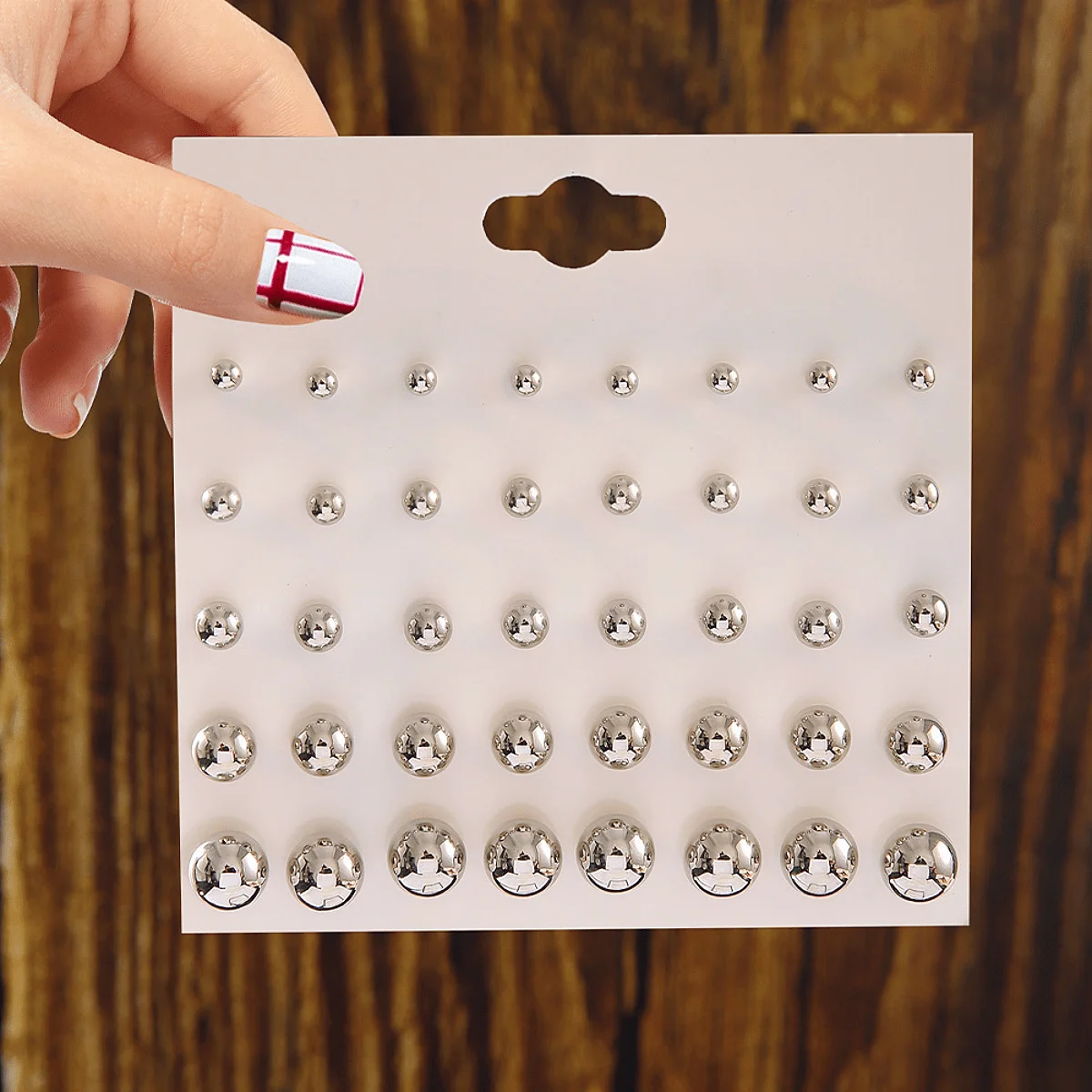 

Набор из 18 пар серебряных сережек-гвоздиков для женщин, простой круглый дизайн, для повседневной носки