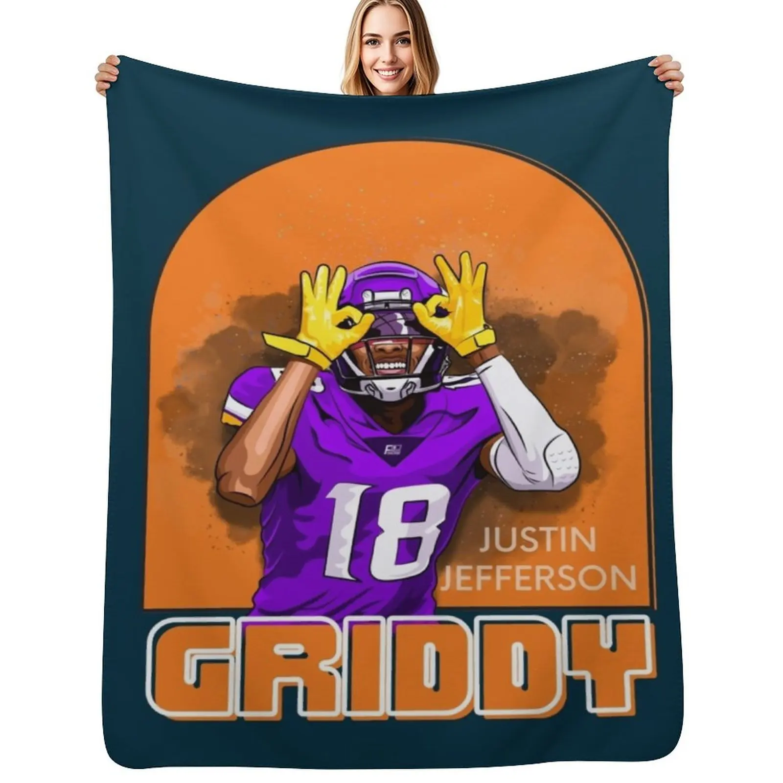 griddy dance Throw Blanket Personalized Gift for babies Furry christmas decoration Blankets For Bed Retros Blankets