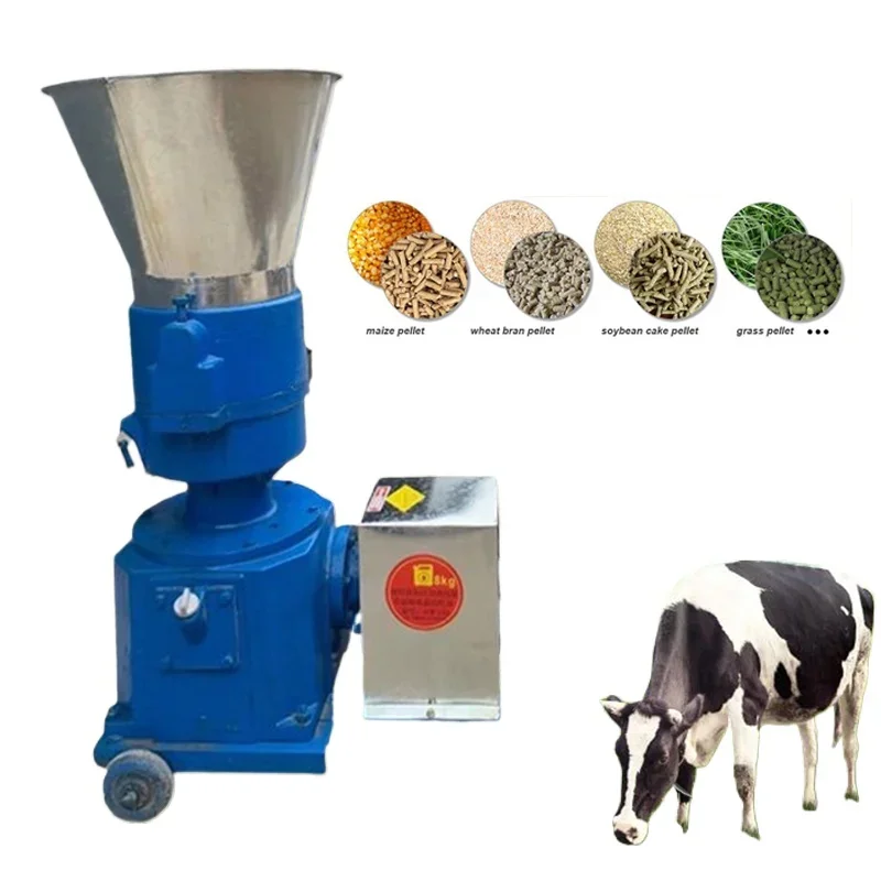 Animal Pellet Feed Mill Machine With 2 Rollers Animal Food Feed Granulator Machine Pellet Mill Machine