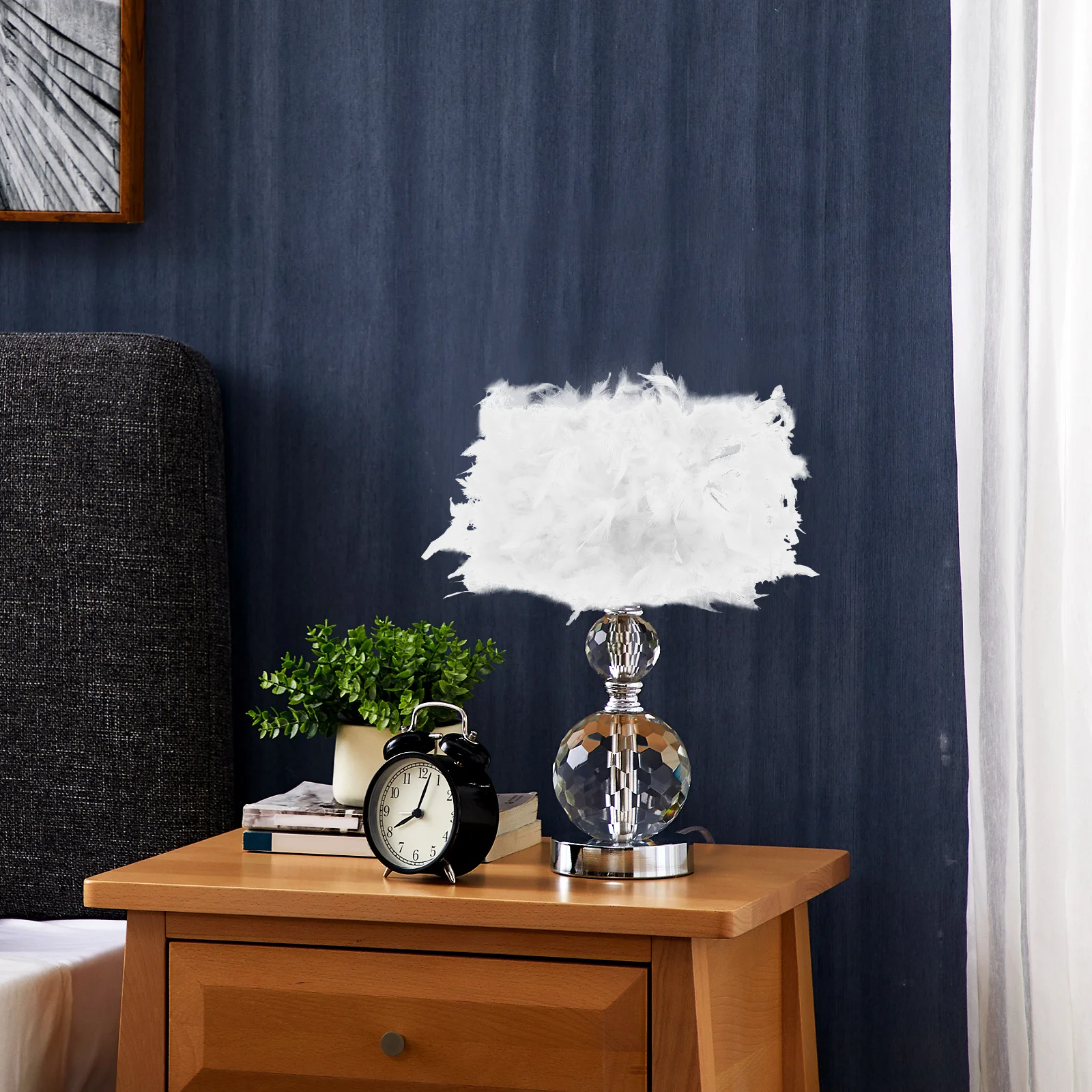 

Абажур из искусственного шлейфа, замена абажура для торшера, простая установка, современный эстетический декоративный чехол для стола в спальне