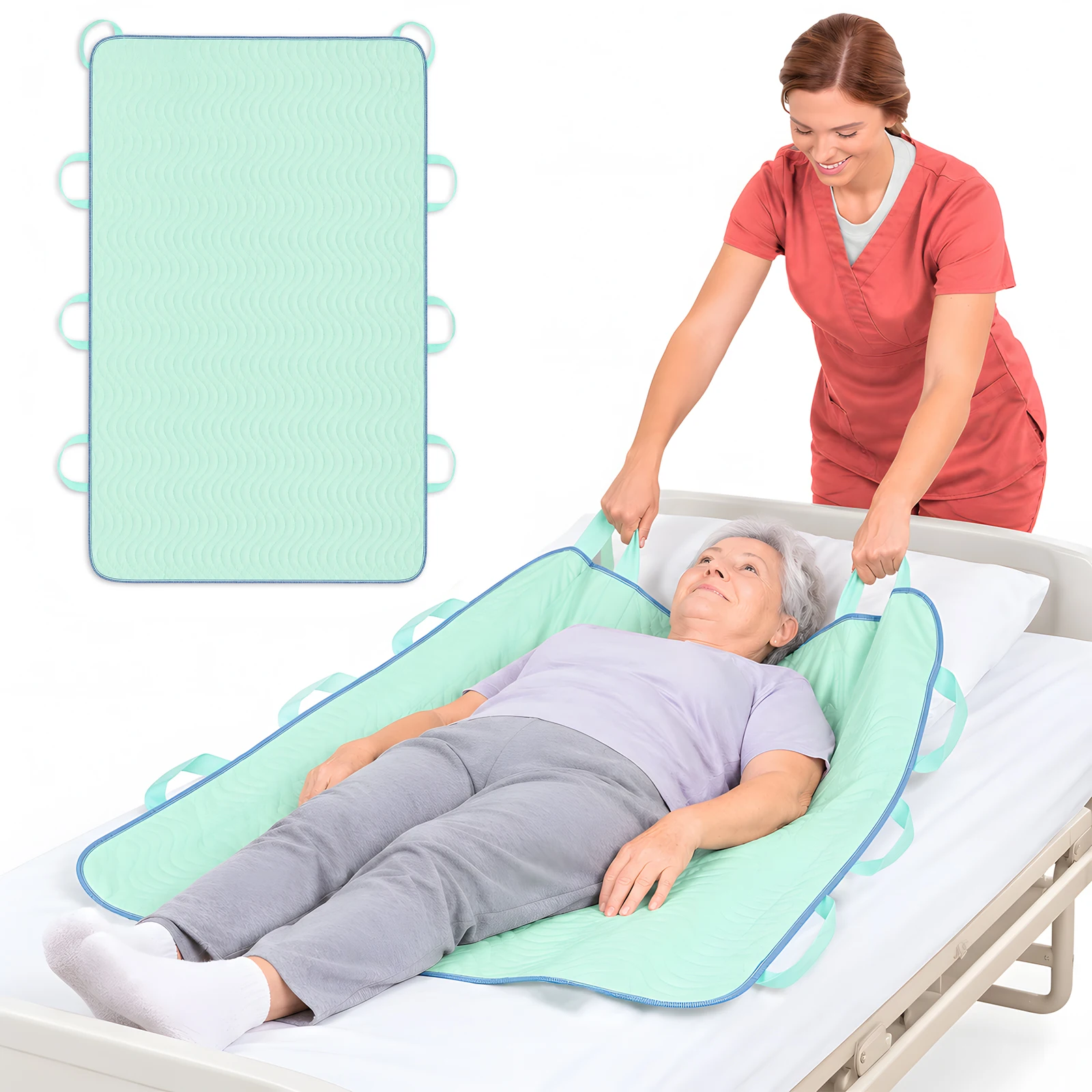 Soft Stretcher Transfer Belt Positioning Bed Pad Nursing Shift Pad Transport Mat Elderly Bedridden Patient Turning Aid