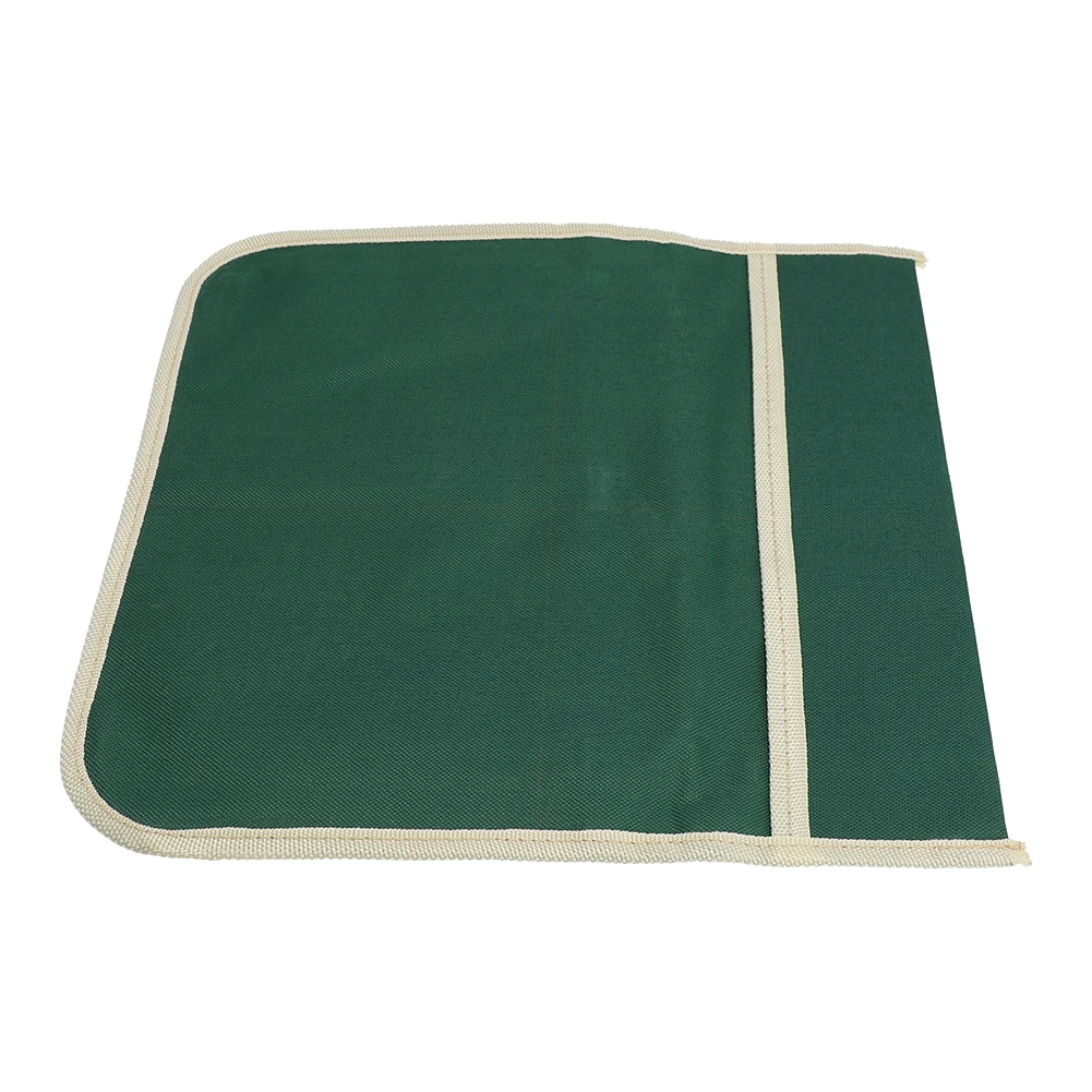 Fold-and-Carry Garden Kneeler Stool with Integrated Pouch Designed for Storing Common Hand Tools and Garden Aids