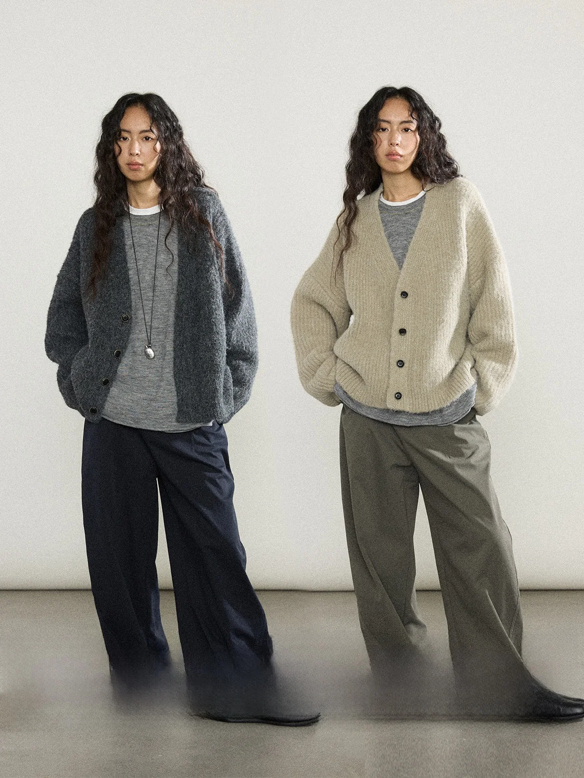 

Soft Cozy V-Ne Loose Knitted Open Cardigan Outerwear Casual Comfortable Autumn Winter Faion Women's Sweater Long Sve