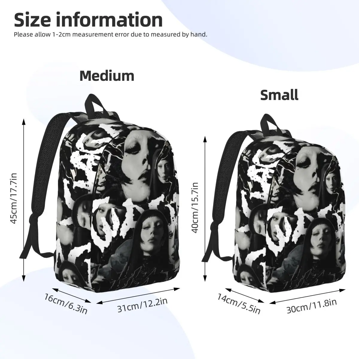 Lady Gaga Mayhem Album Backpack Daypack Large Capacity Kids BookBag School Bag Shoulder Bags for Boys Girls