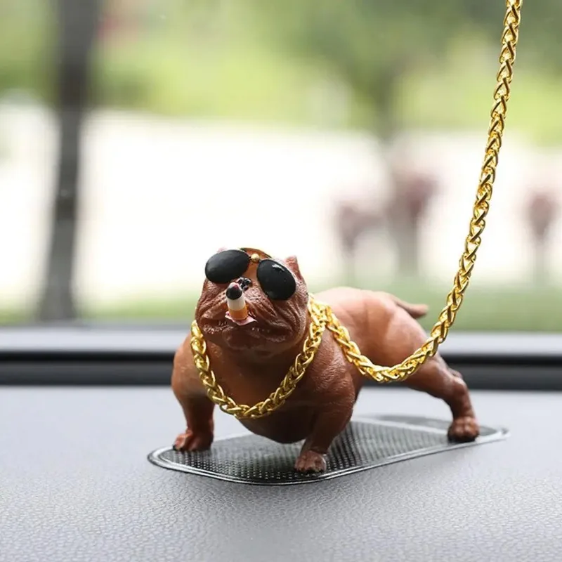 Car decoration bully dog car decoration social dog large boys cool dog car simulation dog