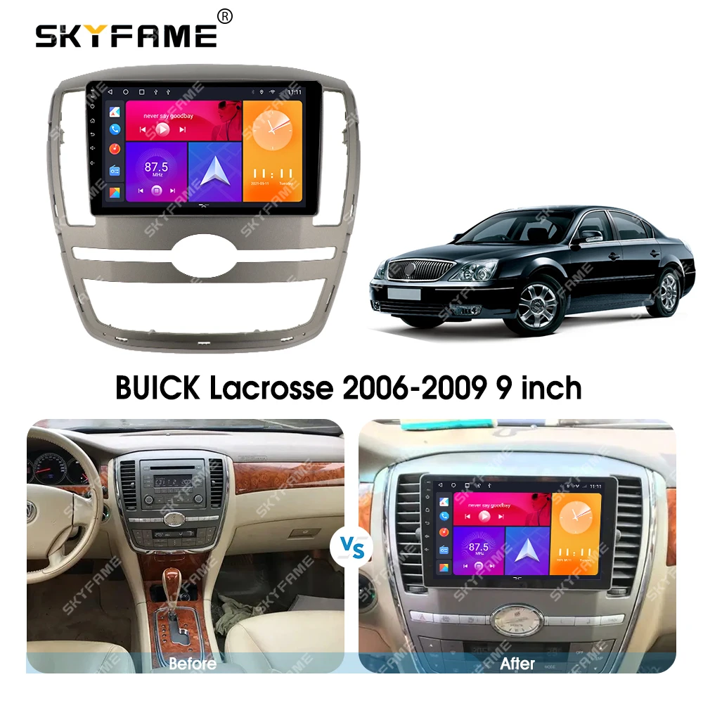 SKYFAME รถกรอบ Fascia อะแดปเตอร์กล่อง Canbus ถอดรหัส Android วิทยุ Dash ติดตั้งชุดสำหรับ Buick Lacrosse
