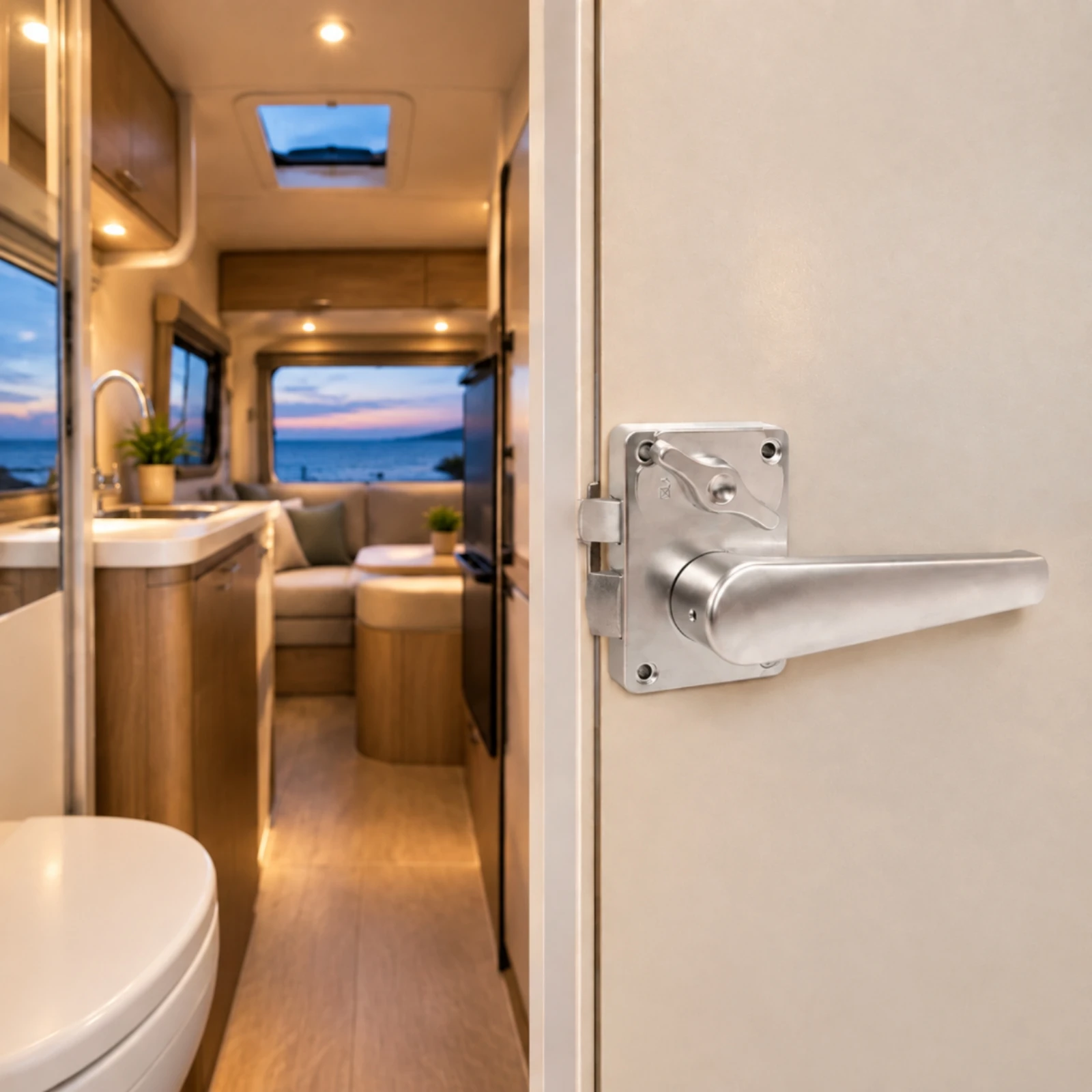 RV Bathroom Door Lock Compact  - Door Lock ulasan dan harga