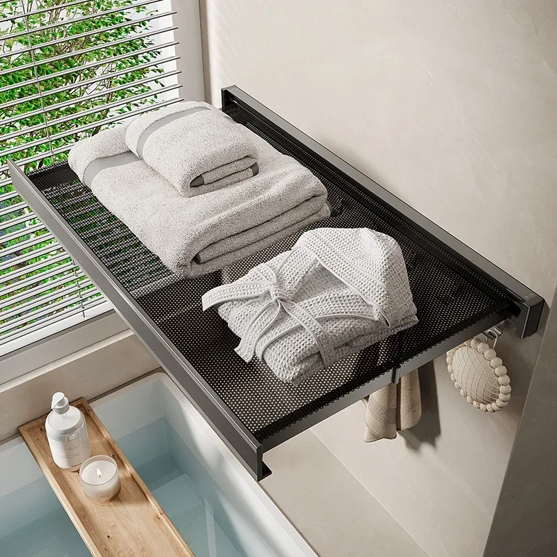 Retractable Invisible Folding Clothes Shoes Socks Drying Rack No Punching Balcony Railing Indoor Window Drying Net Clothes Mesh