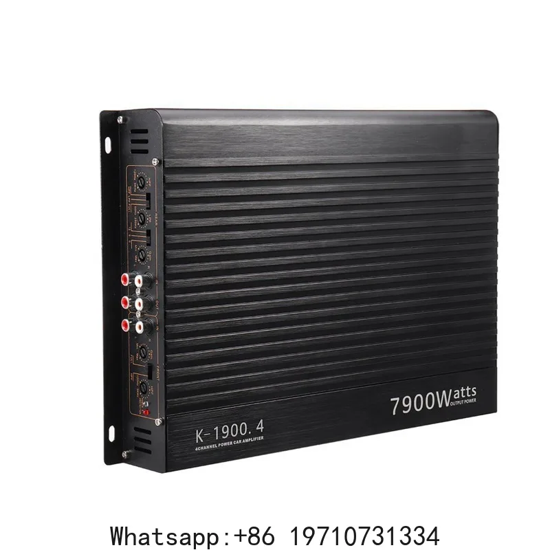

Car Audio 7900W High Power Aluminum Alloy 12V 4 Channel Car Stereo Black Power Amplifier