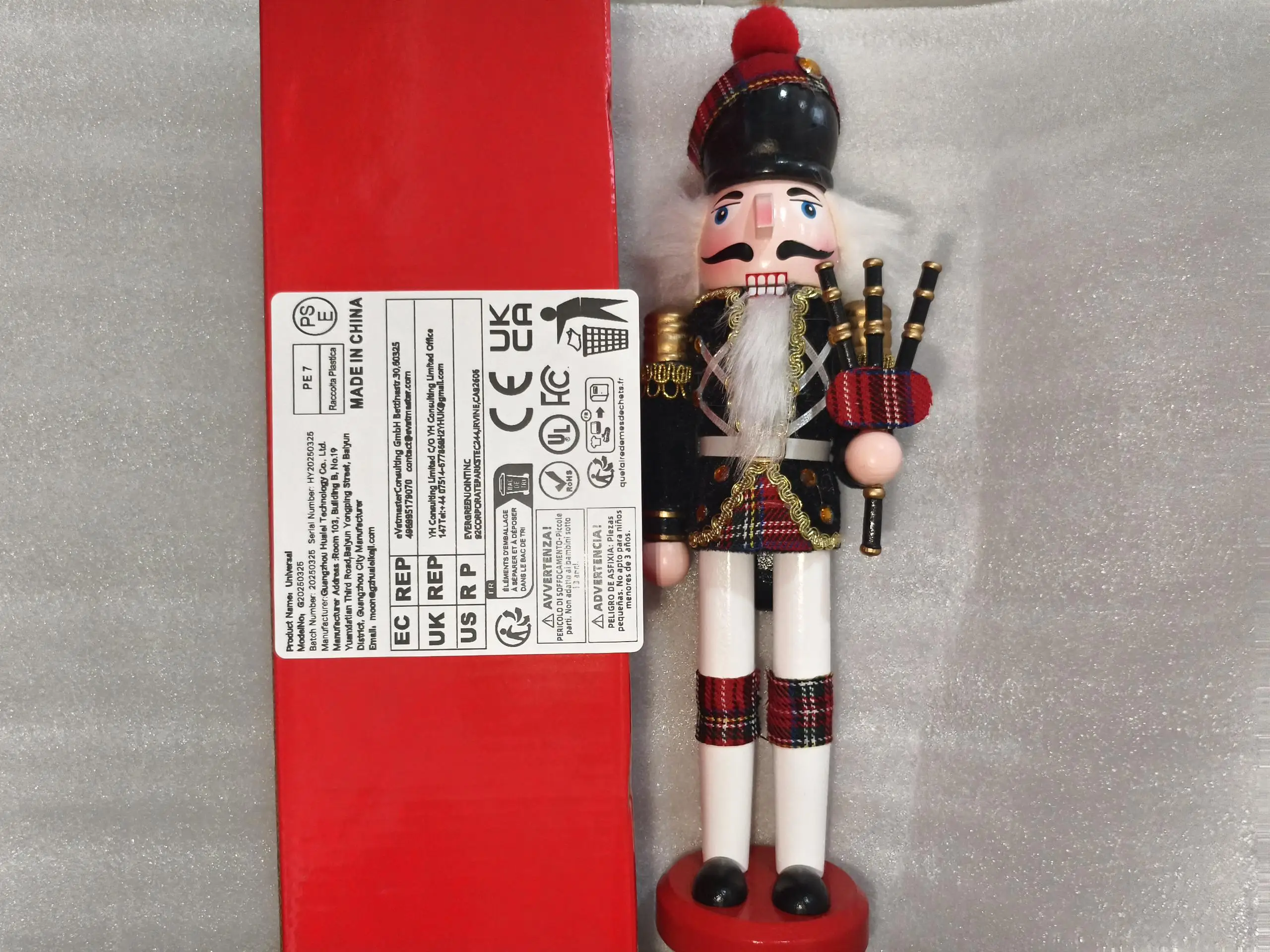 40CM Nutcracker Wooden Doll Walnut Soldier Model Puppet Handicrafts Hand Painted Figurine Christmas Home Decoration New Year