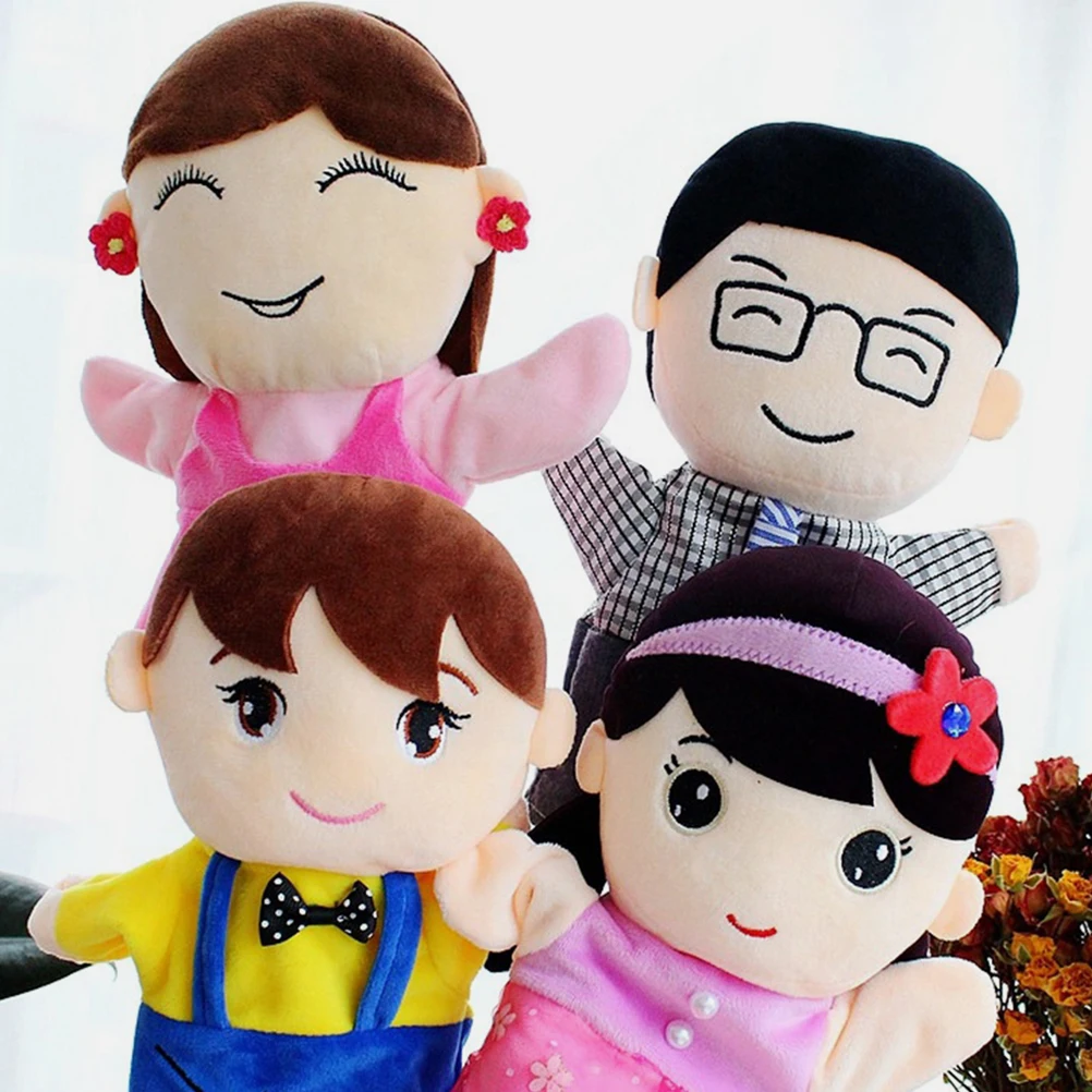 2 Stück Handpuppen-Charaktere, hochwertiger weicher Stoff, für Kinder, Fantasie, Entwicklung, Rollenspiele, Lernen, Kommunikationsfähigkeiten, Schlafenszeit