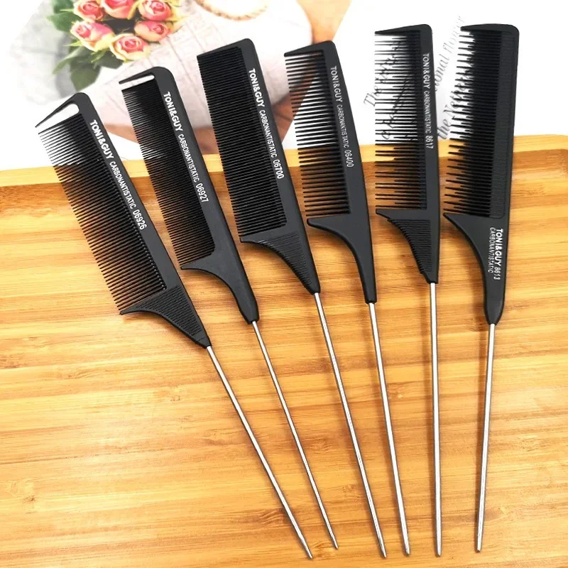 Professional Combs Pointed Tail Hair Cutting Combs Metal Spiked Hair Care Women Salon Barber Shop Styling Accessories