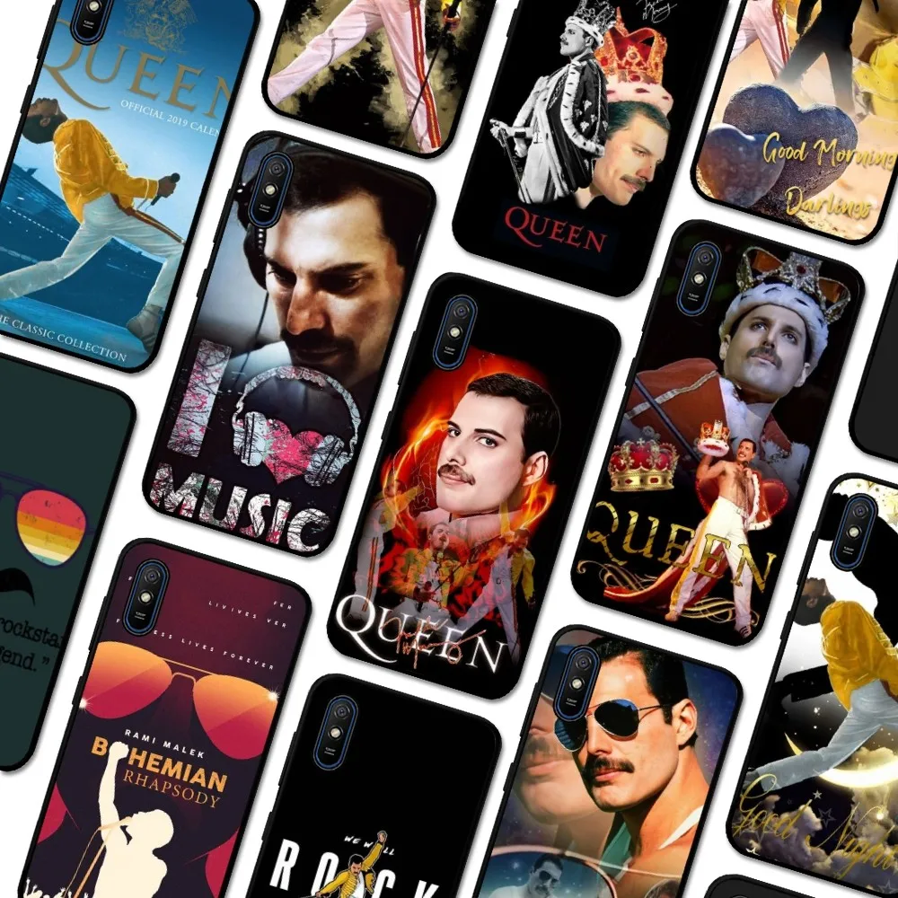 Freddie Mercury Queen Phone Case For Redmi 5 6 7 8 9 10 Plus Pro 6 7 8 9 A GO K20 K30 K40 Pro Plus F3 Fundas