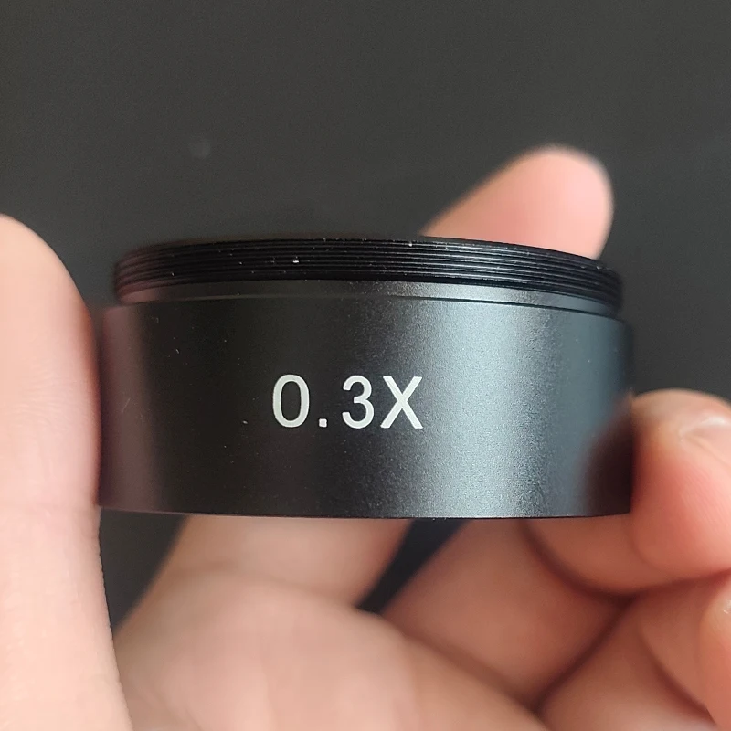 

0.3X Barlow Lens Objective Microscope Auxiliary Objective Lens Mounting Thread 48mm Working Distance 250mm
