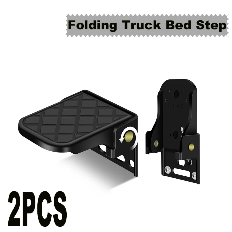 

2PCS For Boat Trailer Bumper Pickup Truck Tailgate Ladder Folding Truck Bed Step Anti-Slip Campers RV Exterior Cars Accessories
