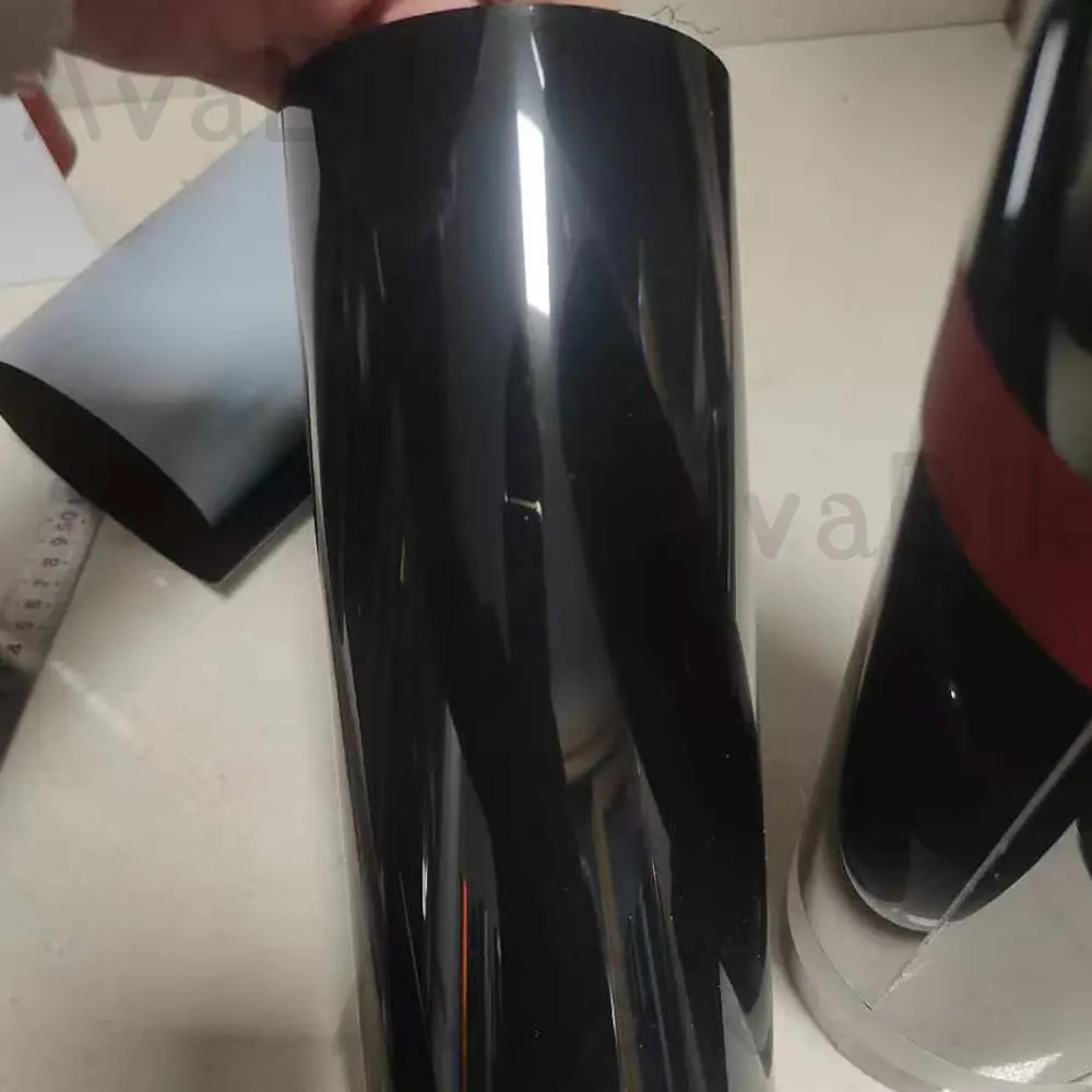 Película Protectora de Pintura Invisible para Automóvil, de TPU Poliuretano Negro Brillante de Alta Calidad, Autoregenerable, 30/50/60cm*1m/6M, Repara Arañazos