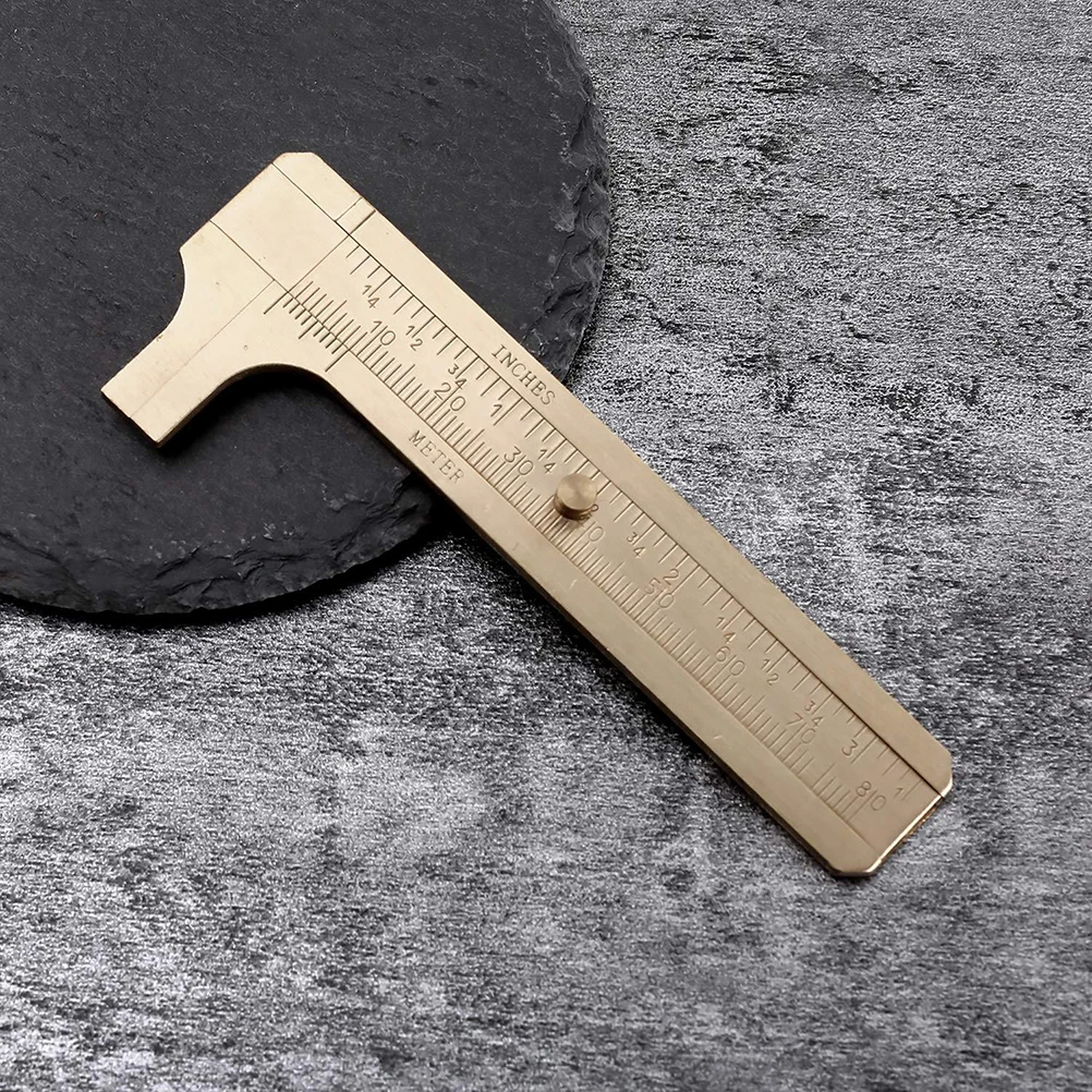 

Copper Caliper Measuring Vernier Precision Double Scale Calipers Mini Tool Pocket