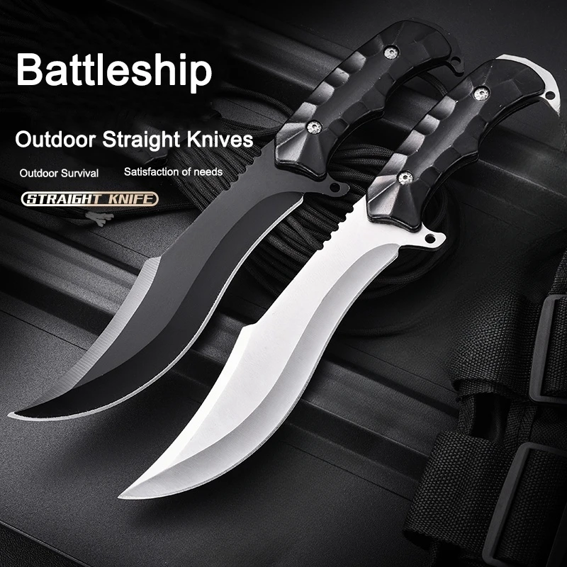 Outdoor Camping Style Portable Knife, Outdoor Straight Knife, Outdoor Knife, High Hardness Stainless Steel Camping Style Knife