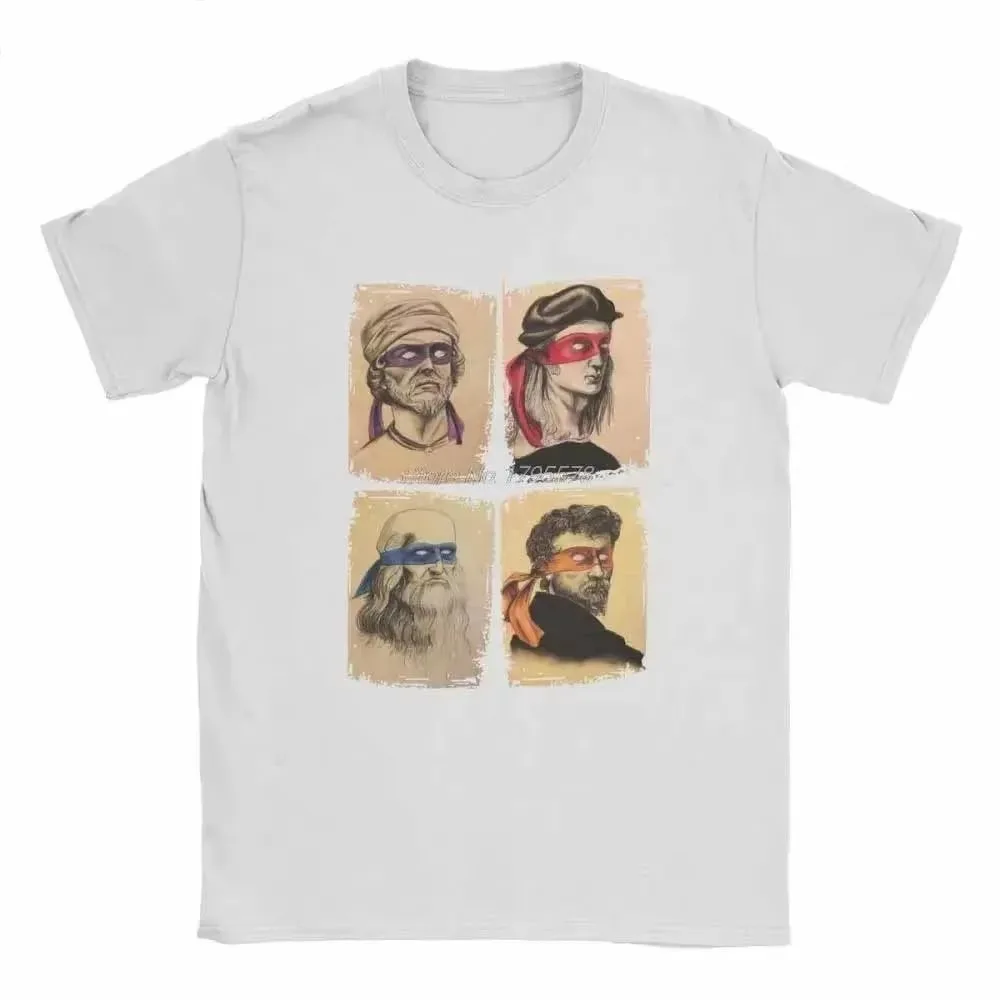 Scientific Turtle T-shirt Men's Short Sleeved Humorous T-shirt Round Neck Fun Top Printed Pattern T-shirt Role-playing T-shirt