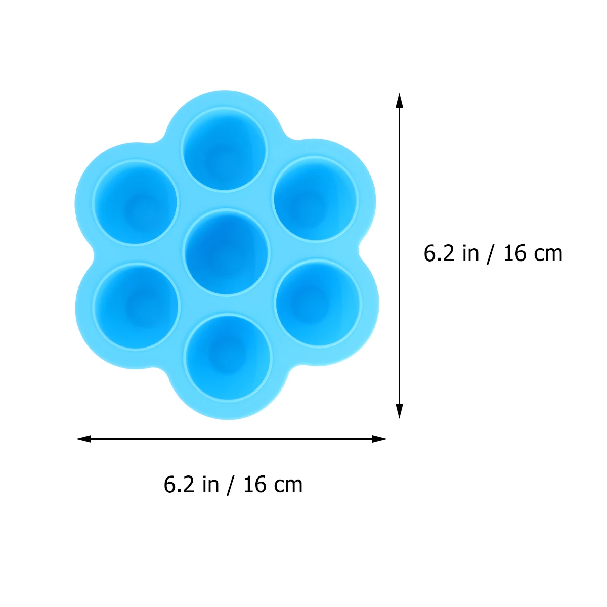 

Baby Food Storage Box 200G Ice Blue Reusable Tray Freezer Container 7 Compartments Silicone Microwave Safe