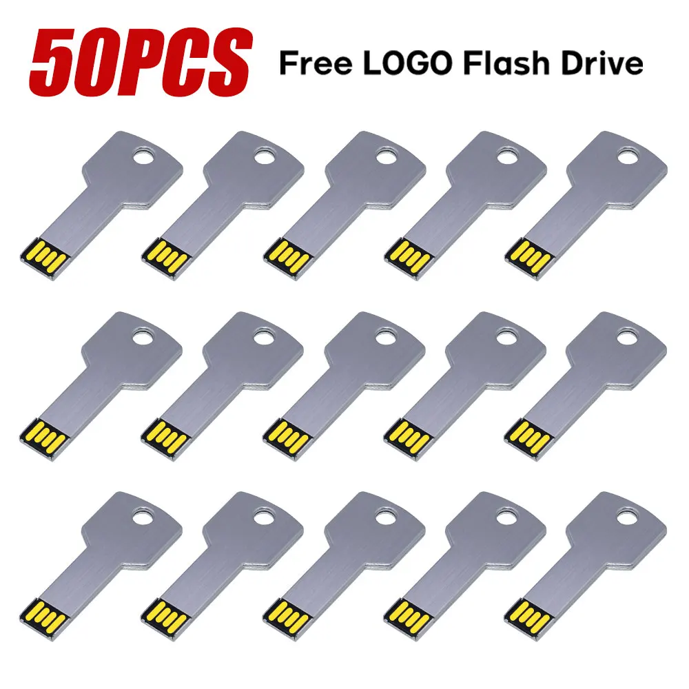 50pcs/ lot Custom logo Key Usb Flash Drive 2.0 Pen Drive 4GB 8G 16G Engrave Gifts Memory Stick for Car Storage U Disk Free Shipp