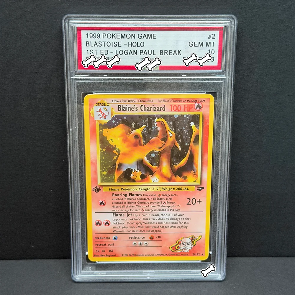 PTCG DIY 1999 POKEMON GAME BLASTOISE Non-HOLO 1ST ED-LOGAN PAUL BREAK Base Set GAME GREY HAT VAN GOGH Game Proxy Card Gift Toy