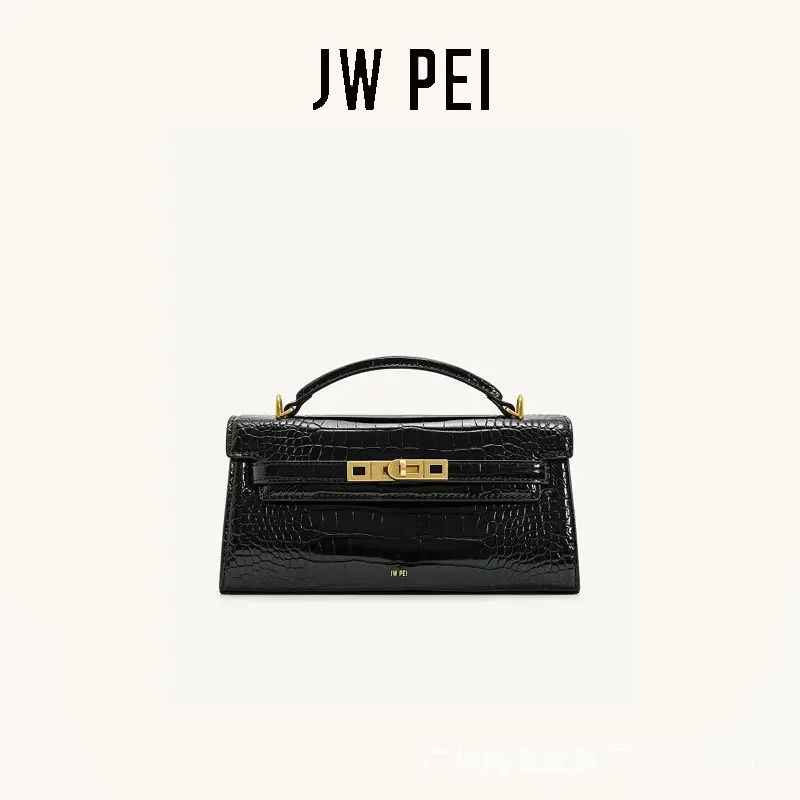 

JW PEI Handbag Vintage Crocodile Pattern Luxurious Exquisite Kelly Solid Color Multifunctional Shoulder Armpit Bag