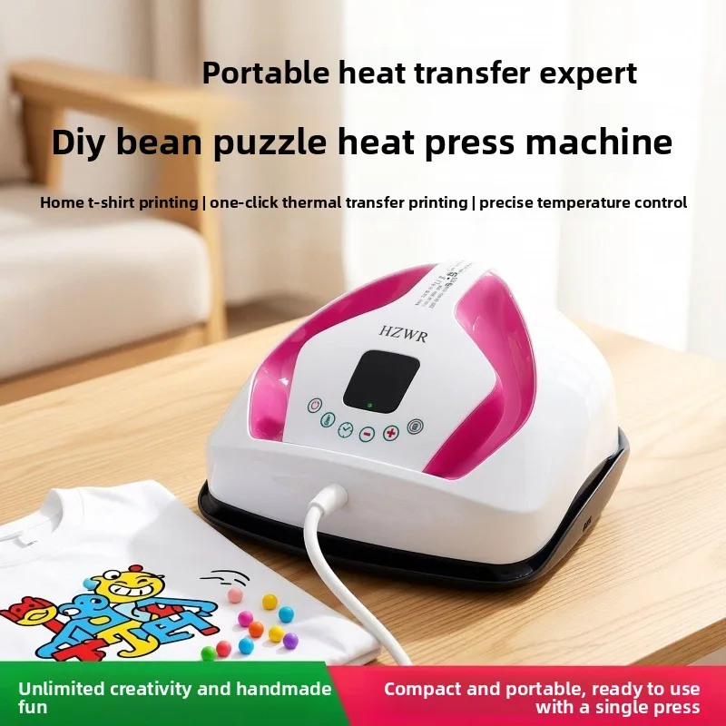 Heat Transfers Printing Equipment Portable Handheld Hot Stamping Press Fuse Beads Small Home Ironing Machine DIY TShirt Patterns