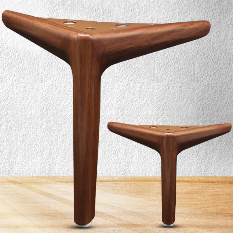 Thickened walnut color cabinet legs Chinese sofa feet furniture feet TV cabinet support legs tea table legs metal