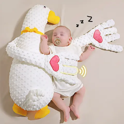 아기 진정 베개 큰 흰색 거위 베개 신생아 편안한 베개는 베개 플러시 제품 주위를 감쌀 수 있습니다 Best5