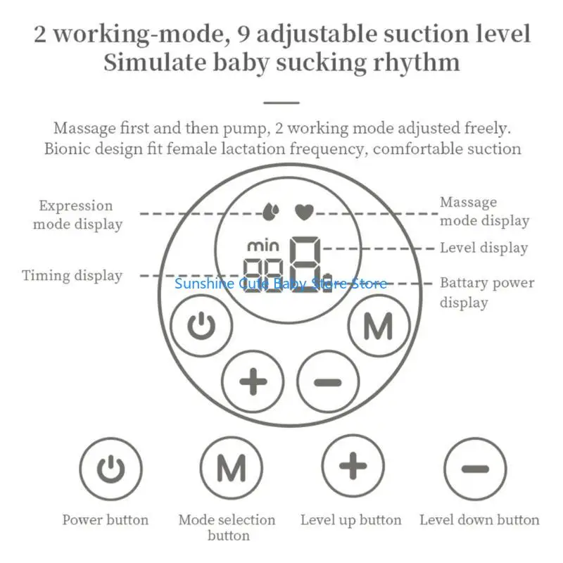 C5AF Automatische melker Handvrije draagbare melkafzuiger USB Oplaadbaar 1000mAh