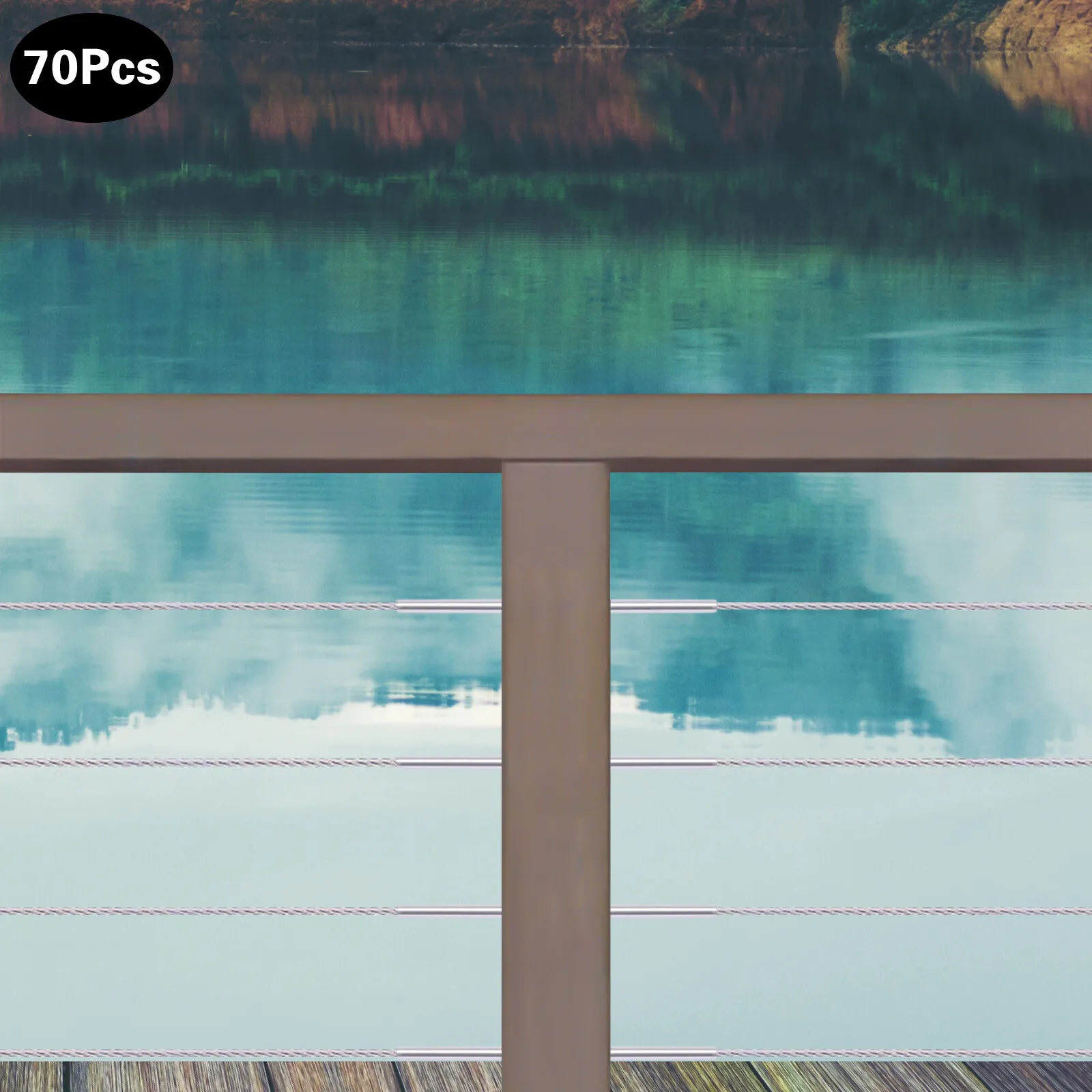 70 عبوة من البراغي الملولبة المصنوعة من الفولاذ المقاوم للصدأ T316، مشابك ملولبة لليد اليسرى واليمنى، نظام درابزين كابل فولاذي مقاس 1/8 بوصة #2