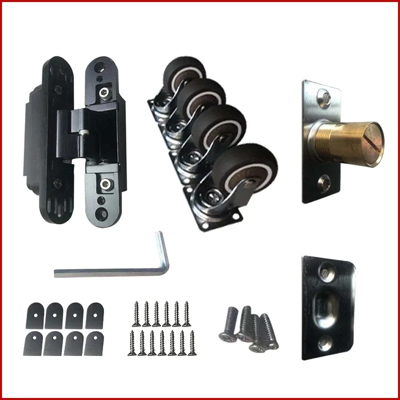 Invisible Door Hidden  Door  Study Chamber Rotating Cabinet Hinge Sliding Door Hardware Hinge Accessories