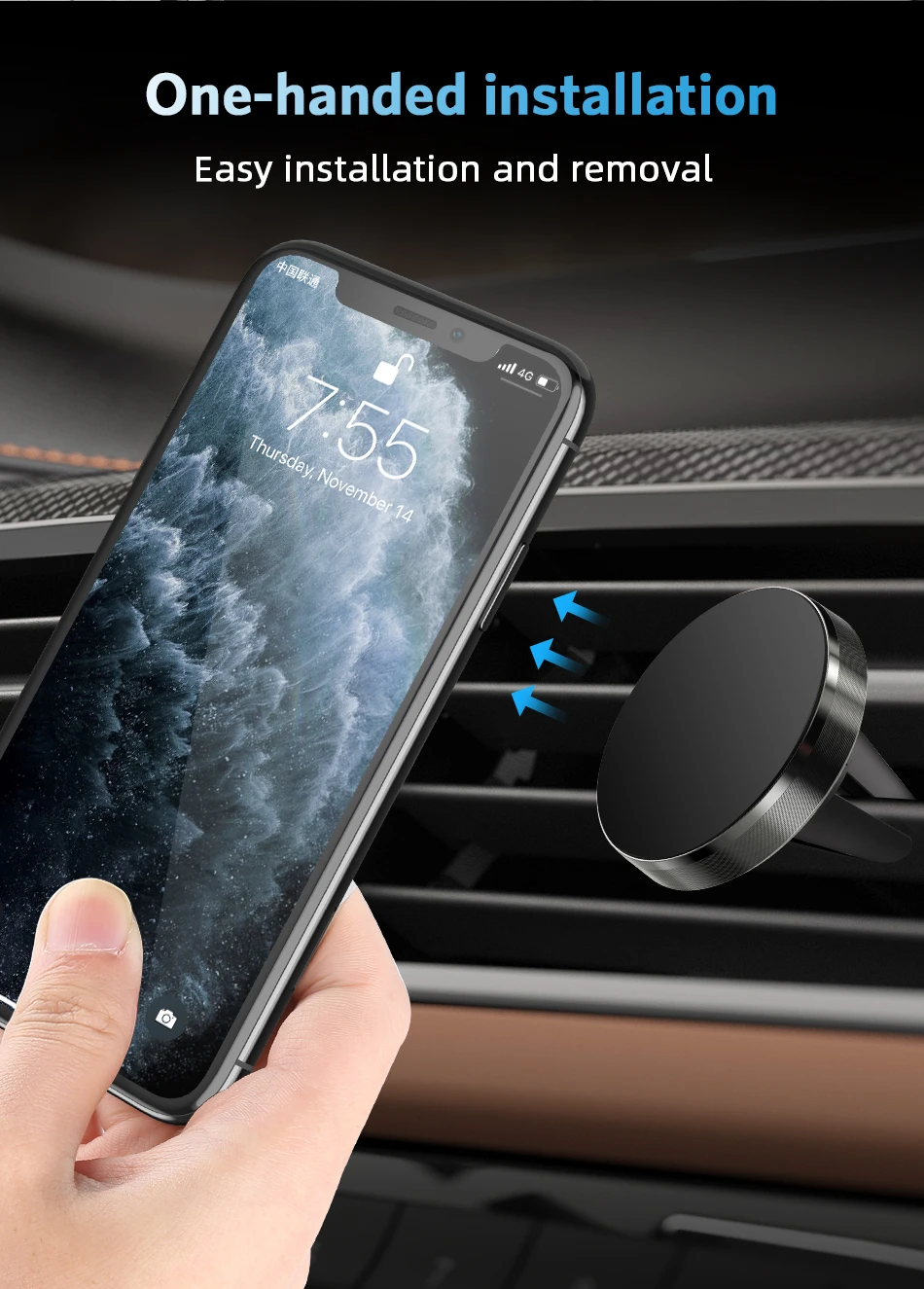 Auto Magnetische Halter Universal Air Vent Halterung Ständer Zubehör Für iPhone Samsung Xiaomi Magnet Halter Stehen im Auto Handy – Detail 8