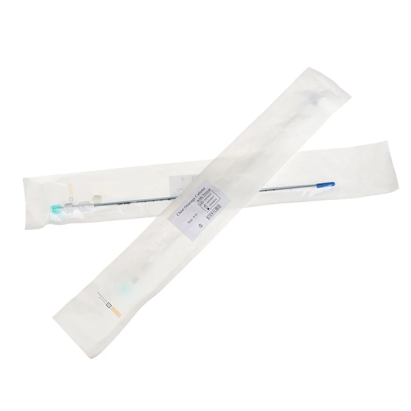 

*SN Disposable Thoracic Drainage Catheter Chest Tube With Trocar PVC Drainage Catheter Thoracic Drainage Tube Thoracic Fr8/Fr14