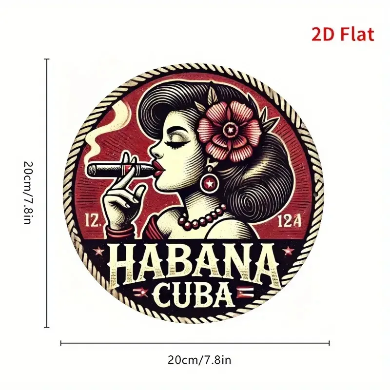 HABANA CUBA CIGARS HERMOSAS Sign Rustic Metal Sign RETRO Garage Man Cave 8'