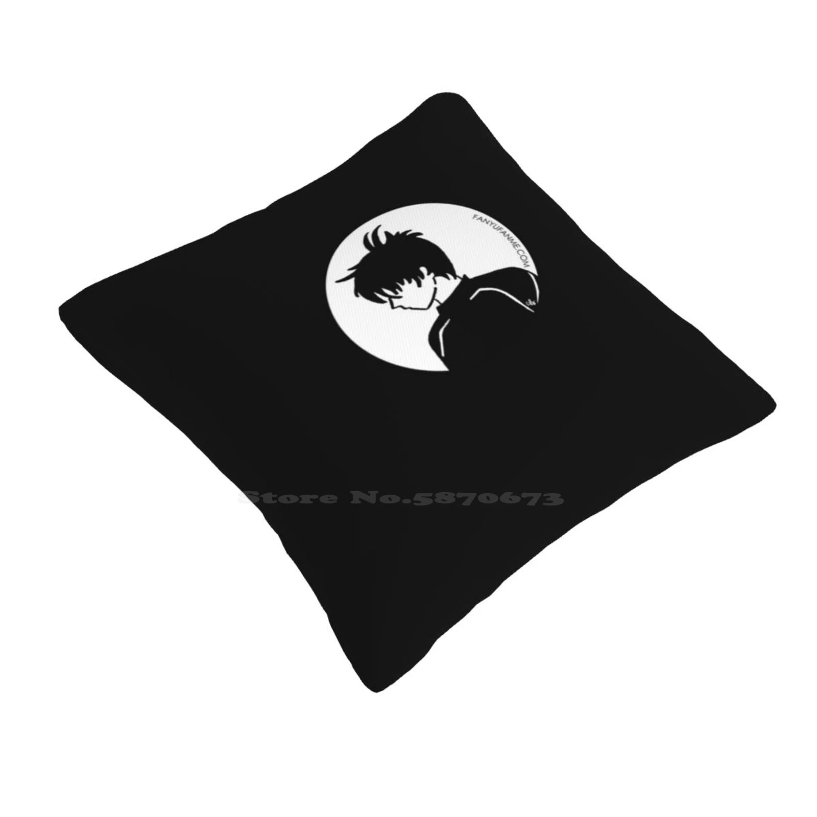 Fanyufanme-The Profile-Yuzuru Hanyu Home Sofa Car Waist Throw Pillowcase Yuzuru Hanyu Hanyu Yuzuru Anime Black And White Figure