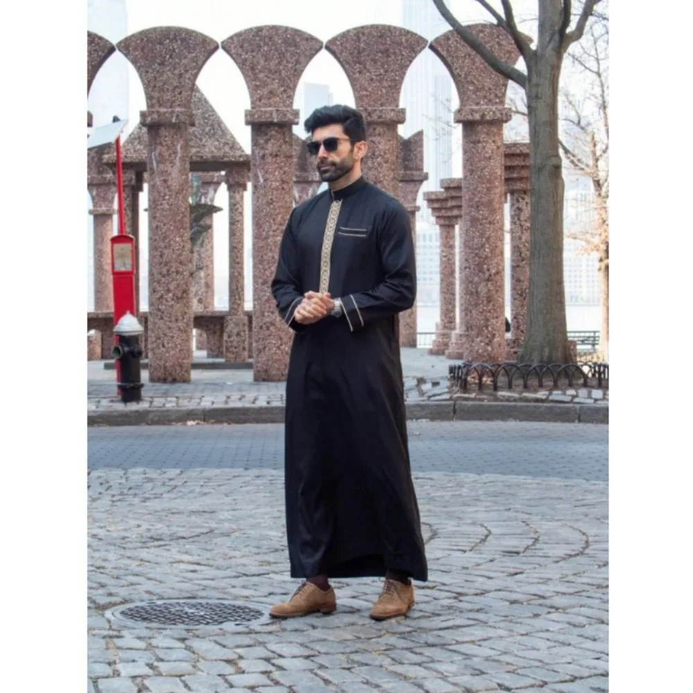 2025 ملابس إسلامية جديدة في الشرق الأوسط! نمط كاجوال مطرز بأكمام طويلة، يعرض سحر عرقي عربي