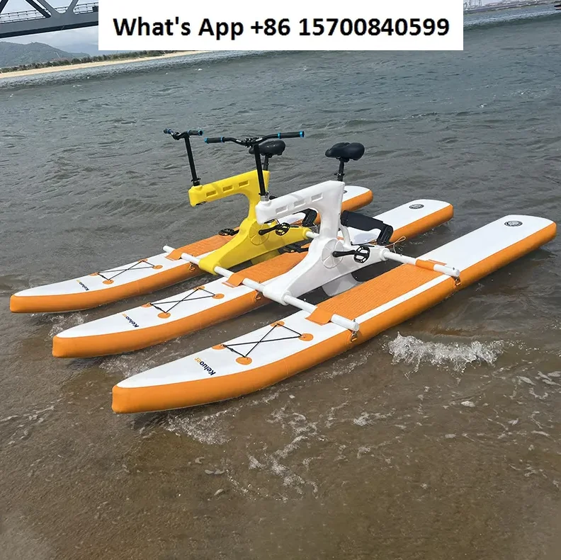 1 Water tandem bicycle inflatable rubber equipment attractions leisure sightseeing water pedaling cruise boat bicycle